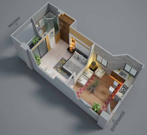 Aviation Arcade Faisal Town 1 Bed Demo Apartment