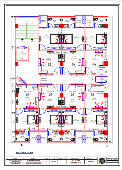 Business Lodges 1st Floor Plan
