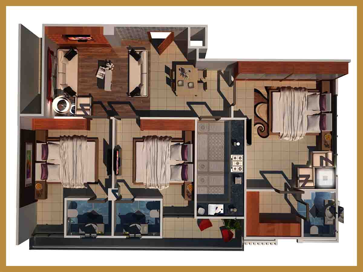 3 Bedroom Apartment View