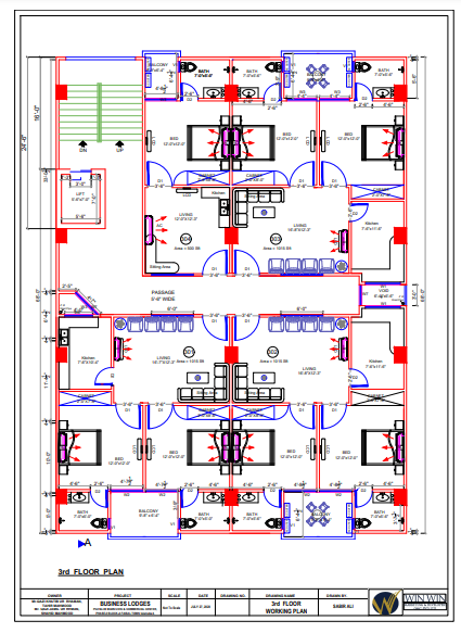Business Lodges 3rd Floor Plan