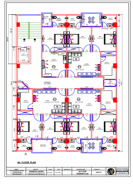 Business Lodges 4rth Floor Plan