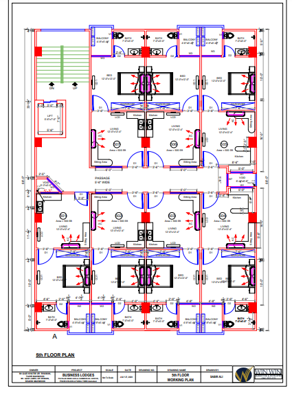 Business Lodges 5th Floor Plan