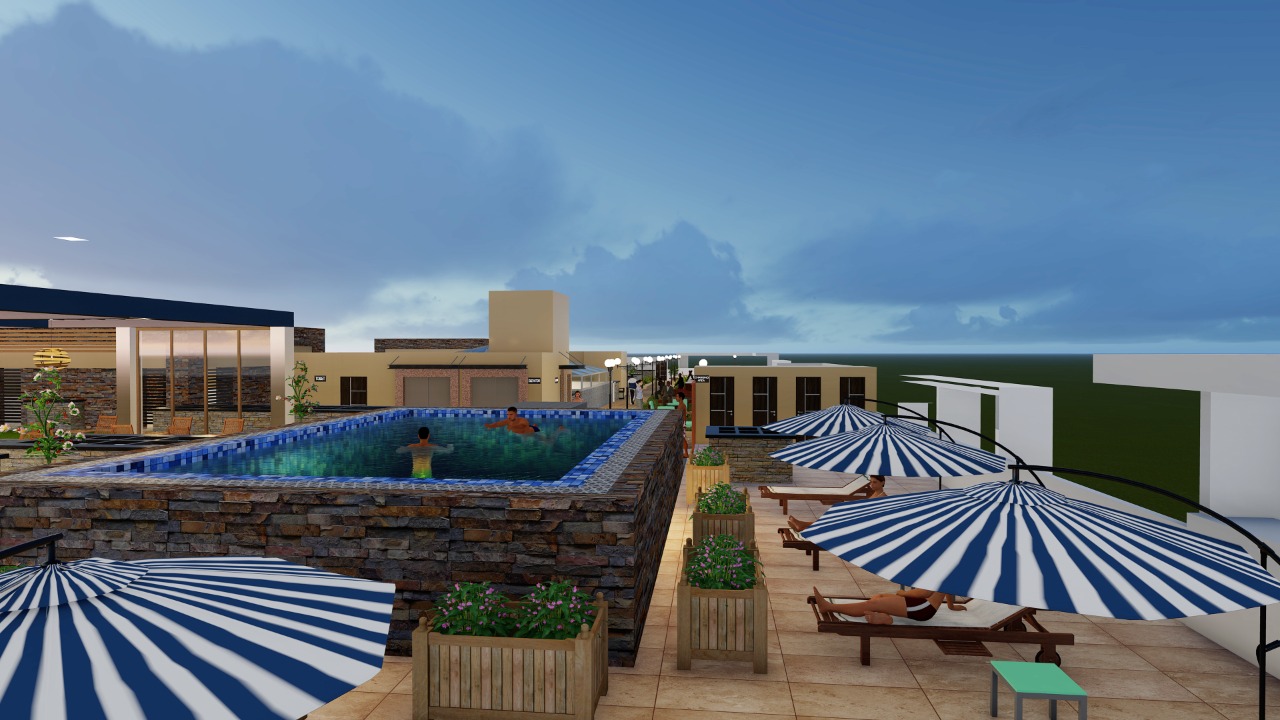 Beautiful Picture of Swimming Poll and beautiful Scenery